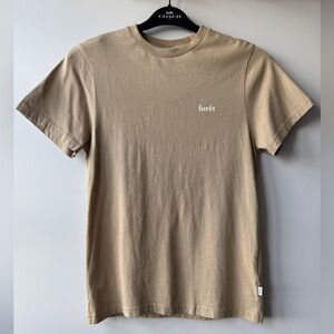 Forét Organic Cotton T-Shirt - Size XS - Tan/Beige